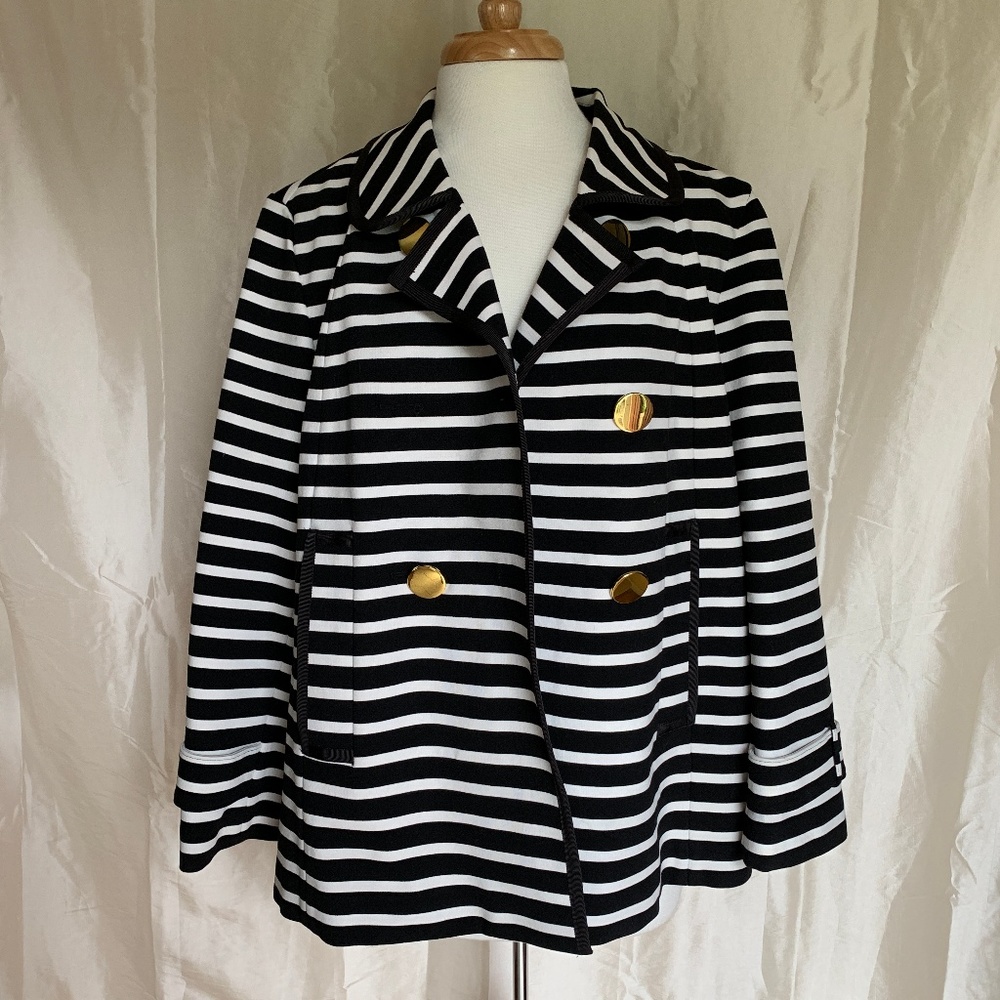 🥳Host Pick!❤️ Kate Spade Stripe Pea Coat